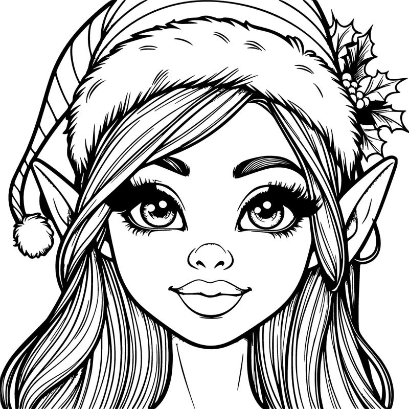 realistic christmas elf girl