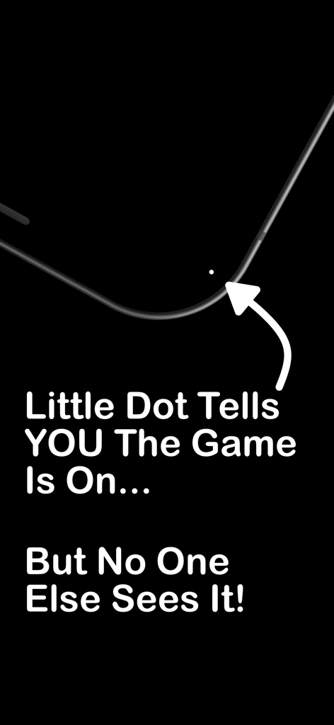 Tic! - Pequeno ponto indicador discreto em uma tela de telefone para jogar o jogo háptico Tic furtivamente.