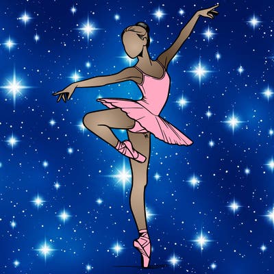 realistic person doing ballet