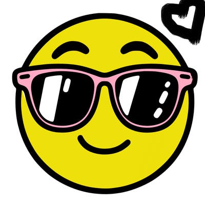 emoji with sunglasses
