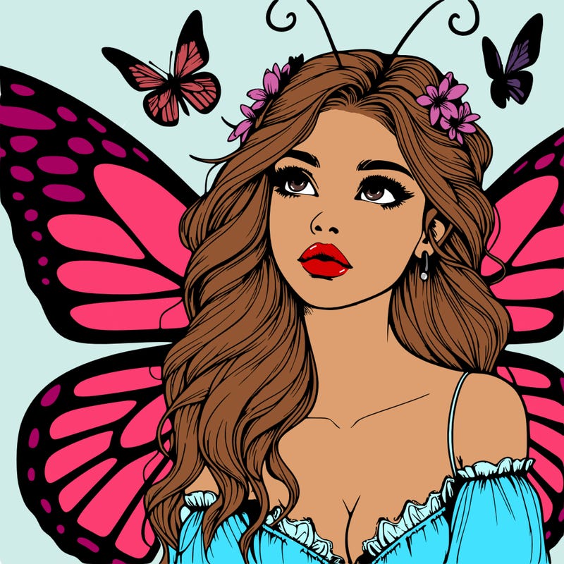 butterfly fairy realistic girl