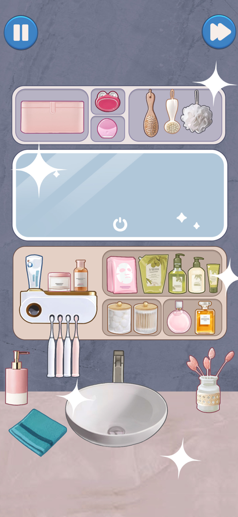 Satisoul: Perfectly Organize - スキンケア製品と美容製品がきちんと整理されたバスルームの棚