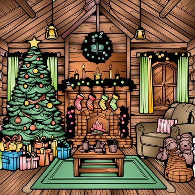 christmas house interior
