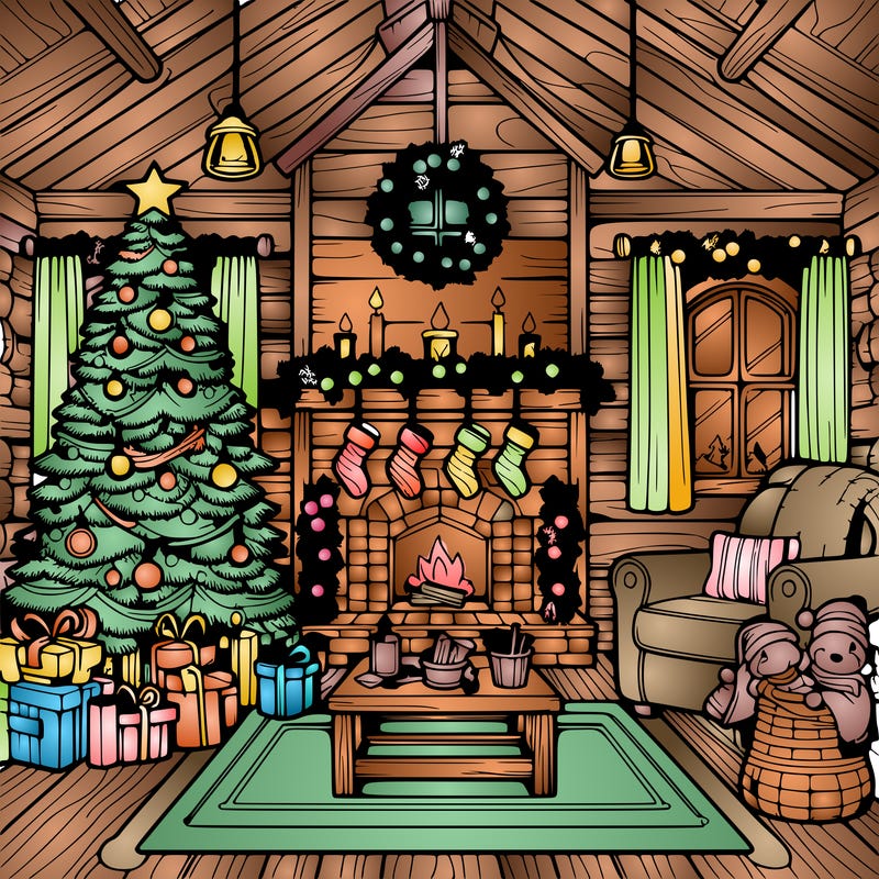 christmas house interior