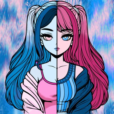 realistic girl split