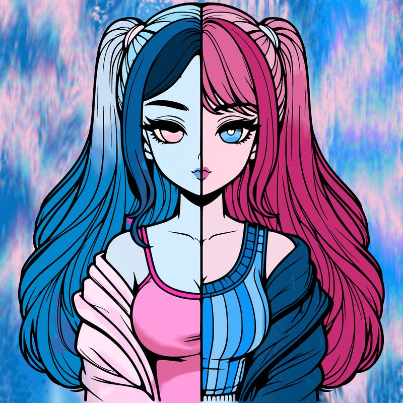 realistic girl split