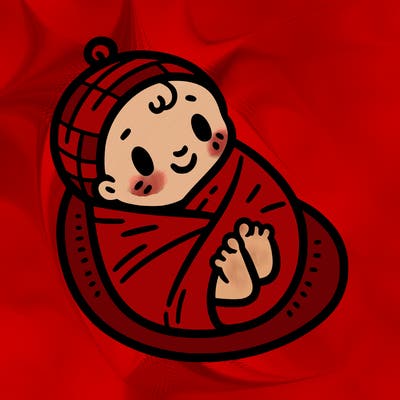 baby wrapped in a blanket