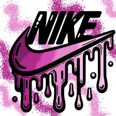 dripping nike logo
