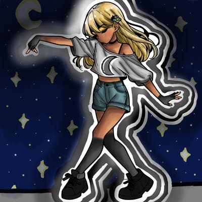 realistic girl danceing