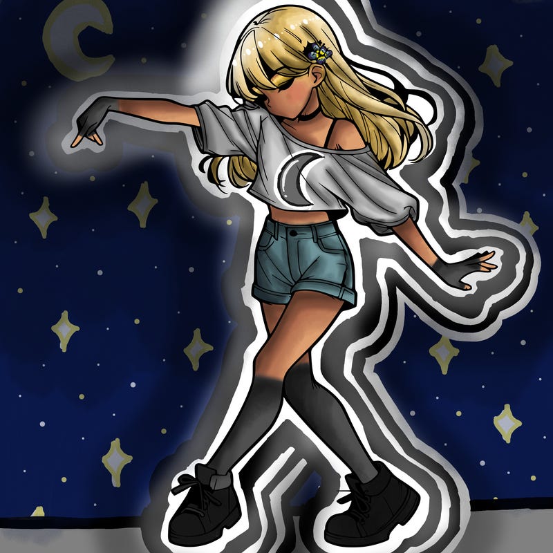 realistic girl danceing