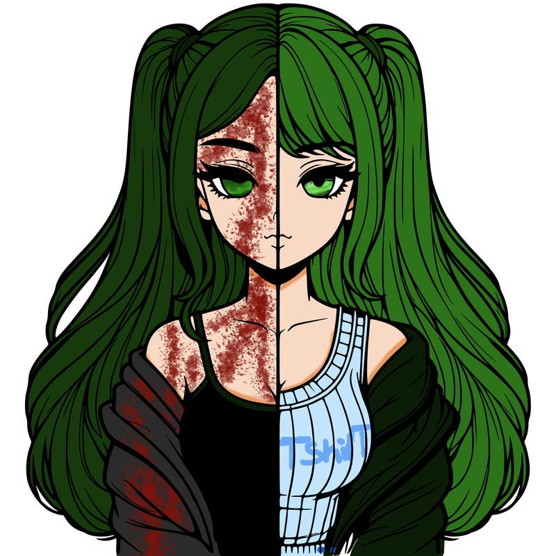 realistic girl split