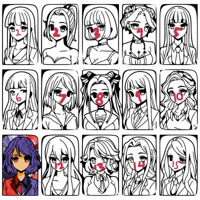 girls that look diffrent anime