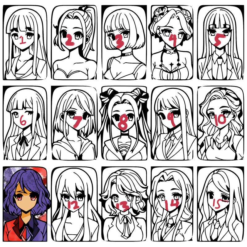 girls that look diffrent anime