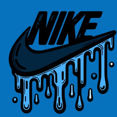 dripping nike logo