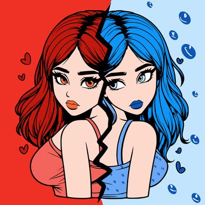 realistic girl split