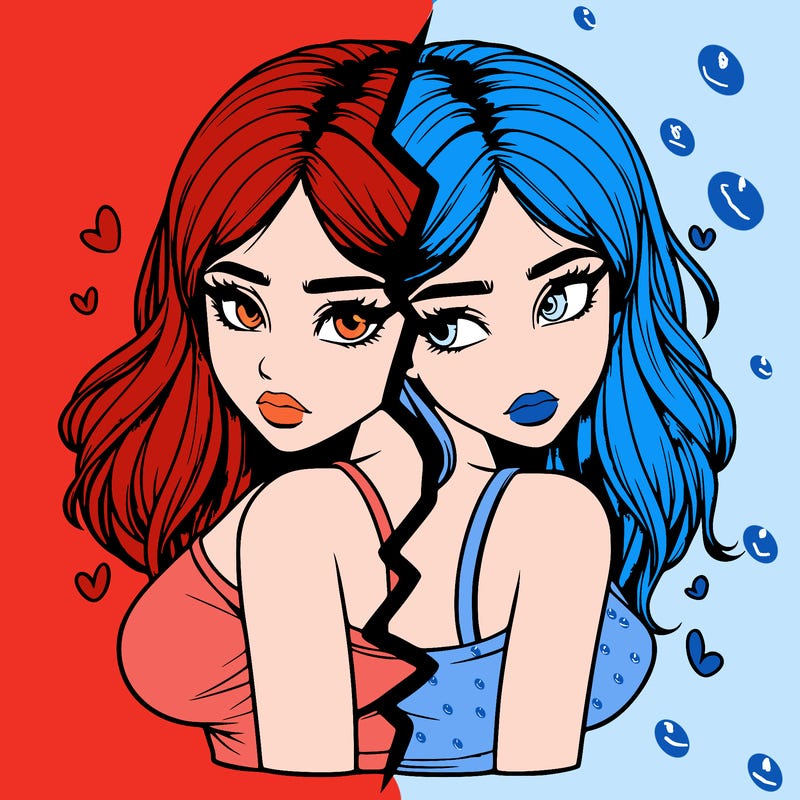 realistic girl split