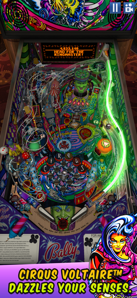 Williams™ Pinball - Gameplay del tavolo da flipper Cirqus Voltaire di Bally in Williams Pinball.