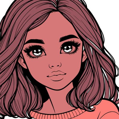 realistic girl whith cute eyes