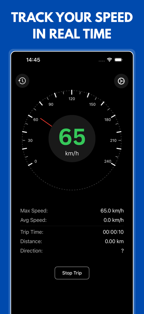 Speedometer: Speed GPS Tracker - Digital speedometer dashboard showing real time speed and trip metrics