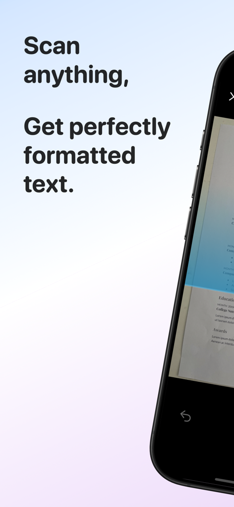 Scan.AI - AI Scan & Format - Scan anything and get perfectly formatted text with Scan AI document scanner.