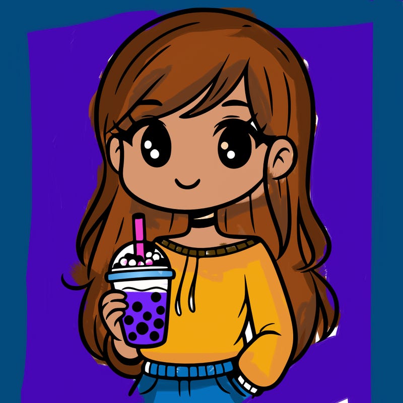 girl with boba tea