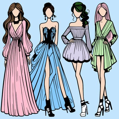 fashion models dresses