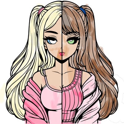 realistic girl split