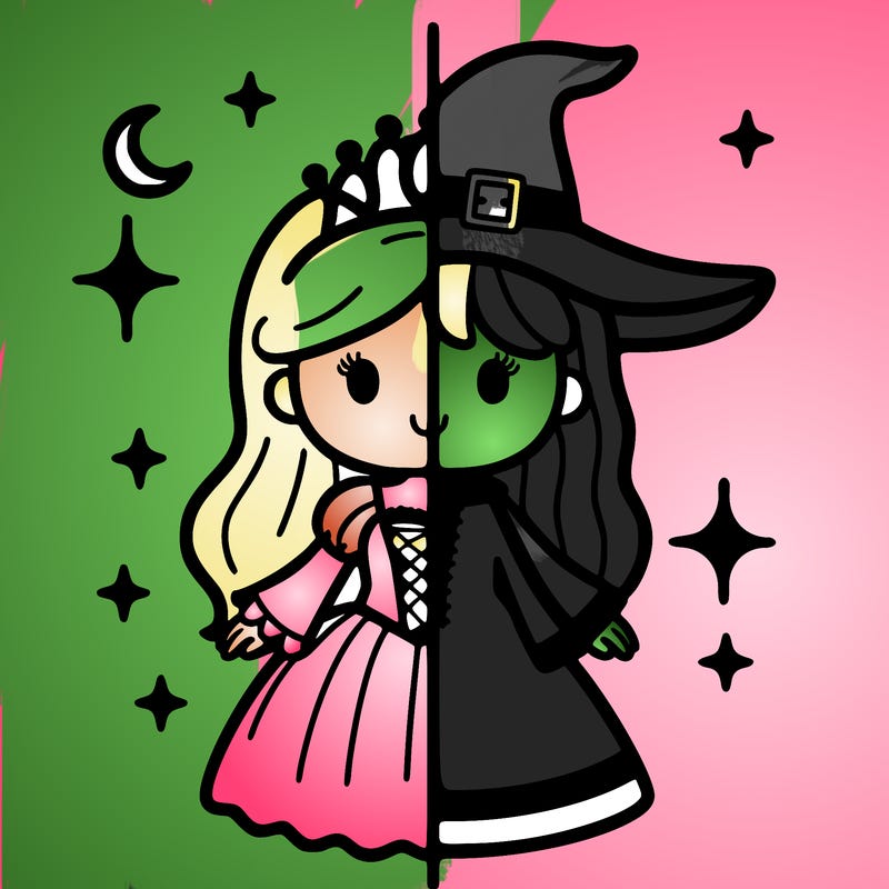 split princess and witch