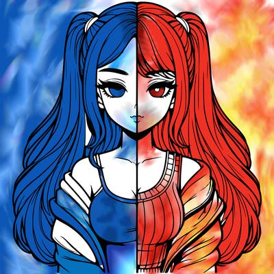 realistic girl split