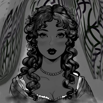 realistic regency era girl with lips