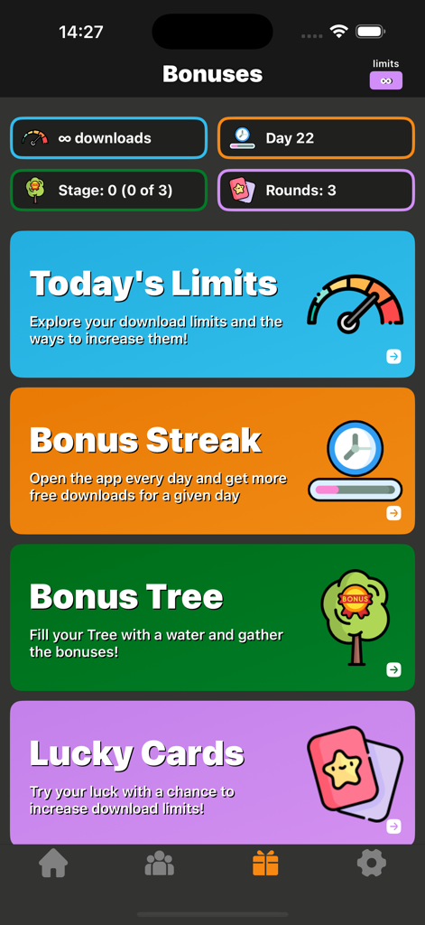 Fruit Mods for Fruit PG! - Bonuses and rewards interface for Fruit Mods with daily streaks and lucky cards