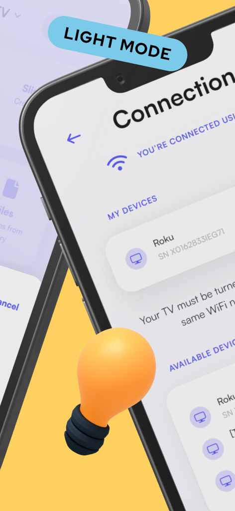 Interface de l'application de télécommande TCL en mode clair montrant l'écran de connexion de l'appareil