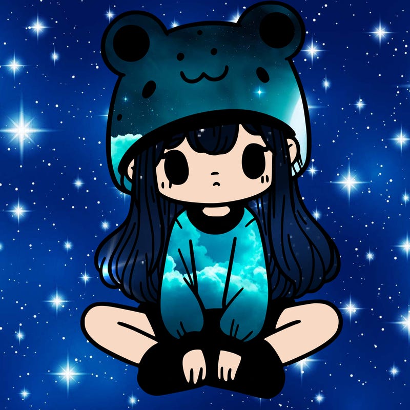 a girl wearing a frog hat and some frog socks