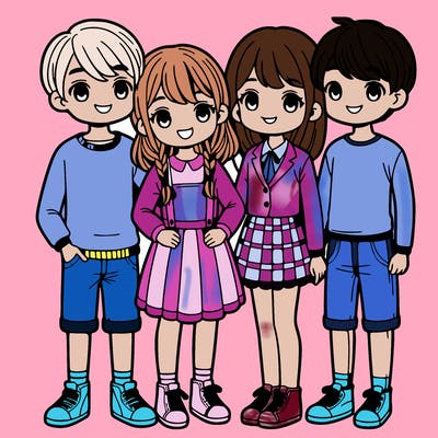 a group of three with two girls and one boy