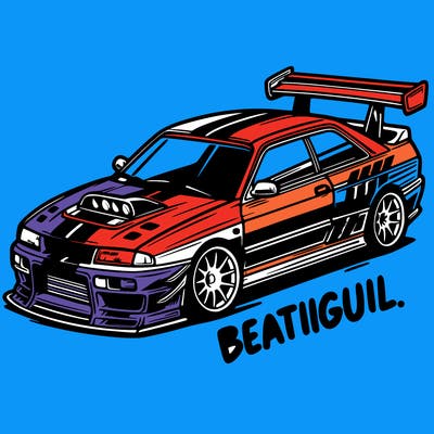 beatigul sport car with spoiler