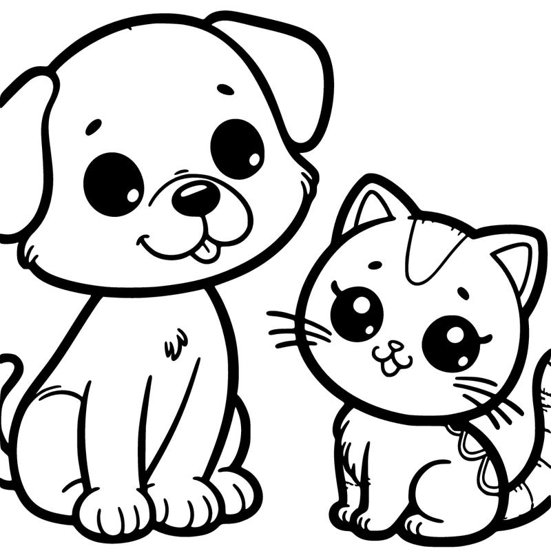 cute dog and cat