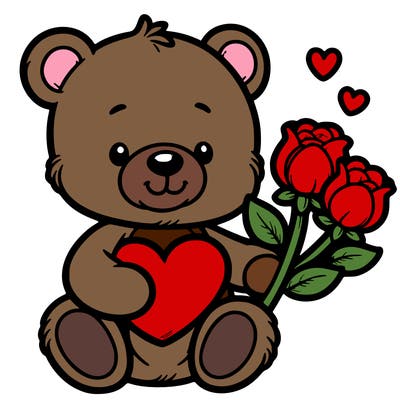 teddy bear a holding heart