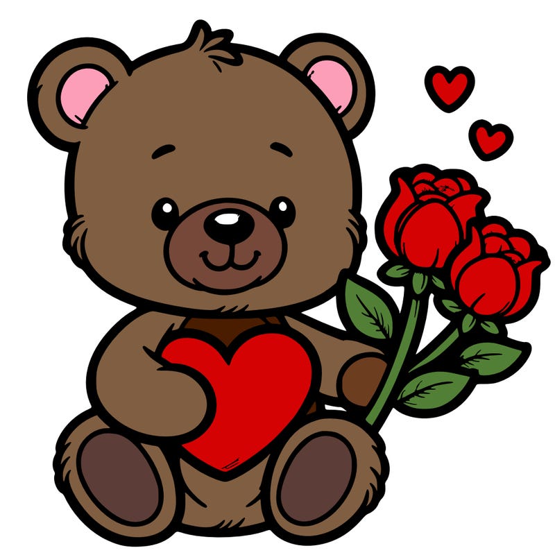 teddy bear a holding heart