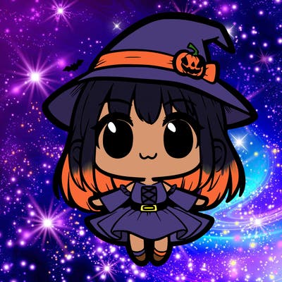 halloween chibi girl