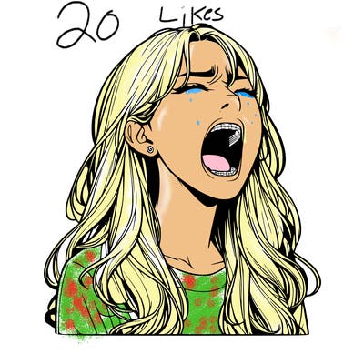 screaming realistic, girl