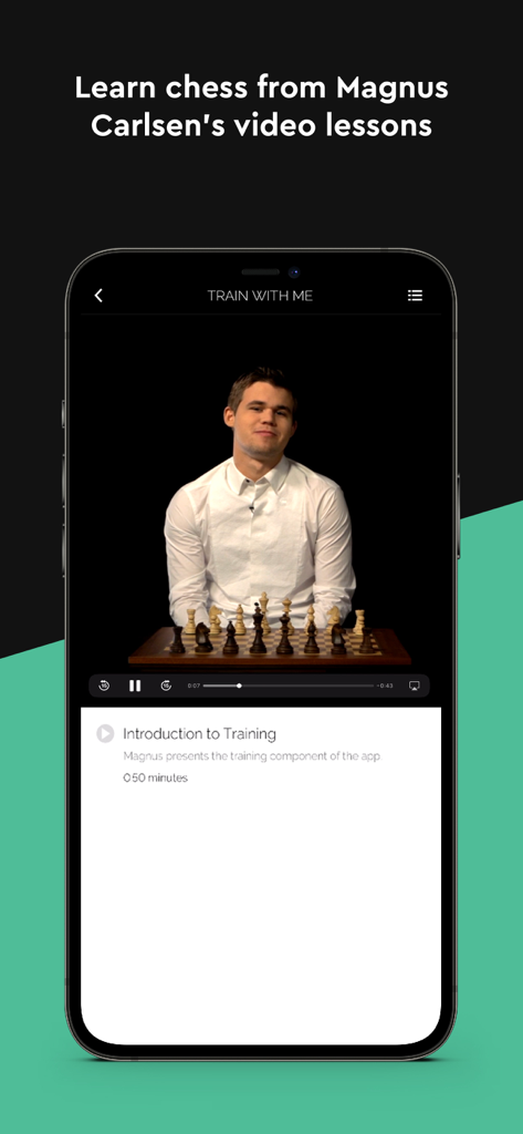 Play Magnus - Play Chess - Magnus Carlsen teaching a chess lesson in the Play Magnus mobile app