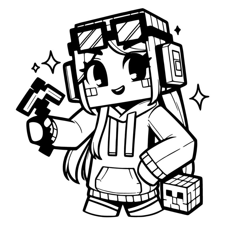 minecraft gamer girl