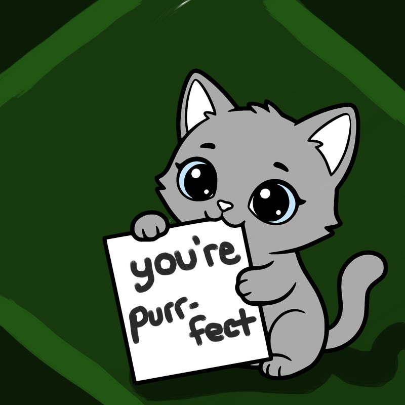 a small cat with a blank sheet of paper in its hand. the cat is sooooooo cute!