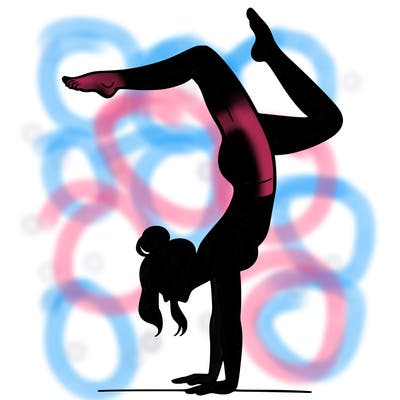 a woman doing a handstand