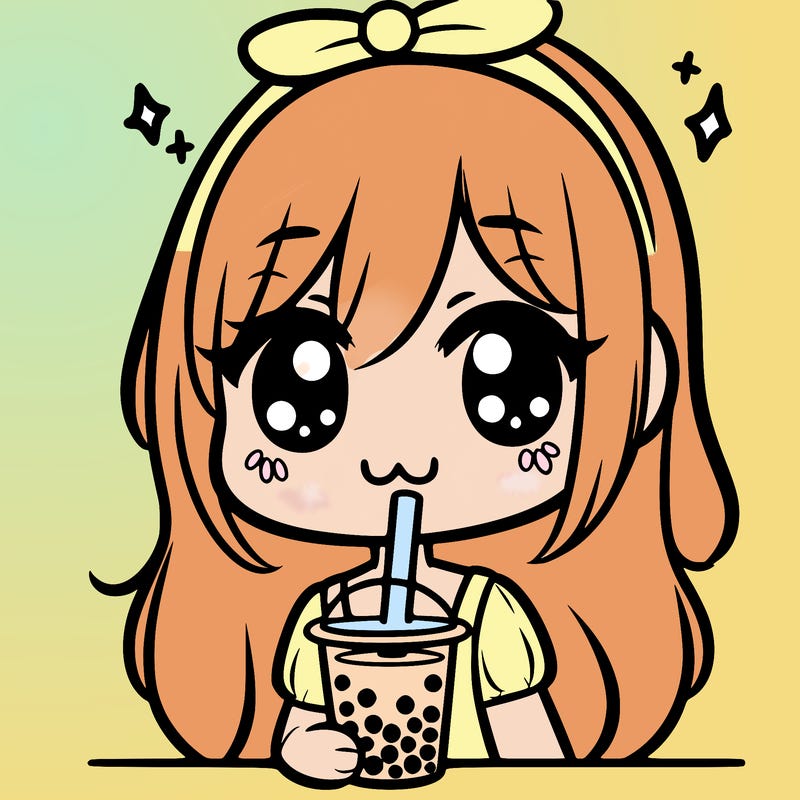 girl drinking boba