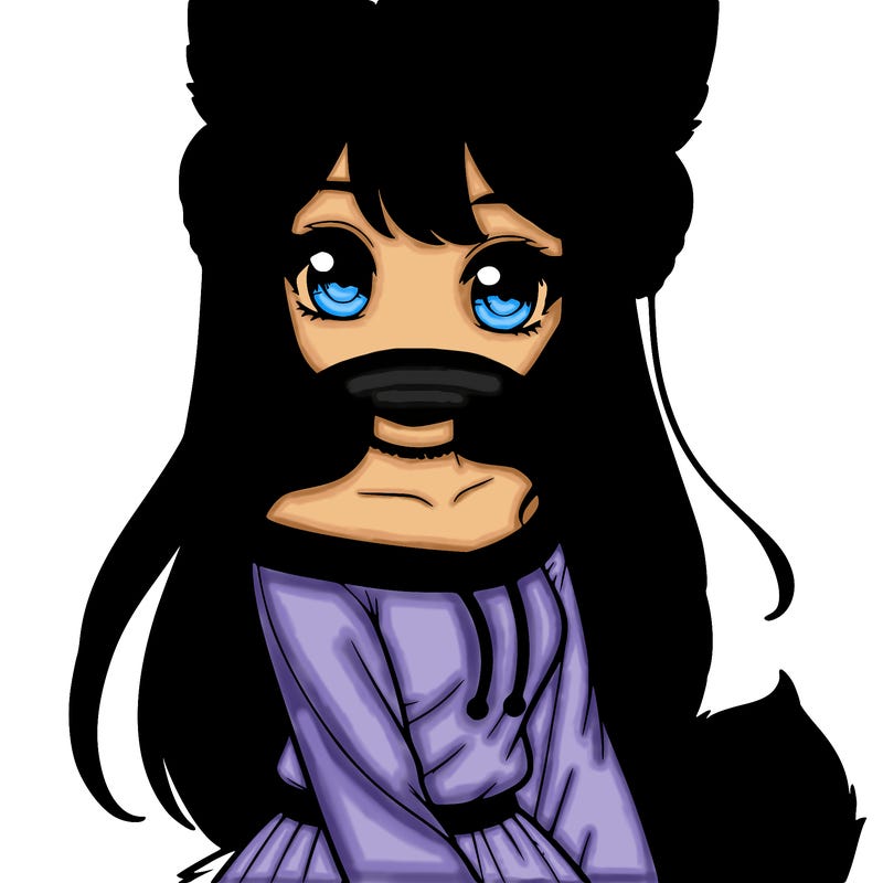 realistic girl with fox ears and tail