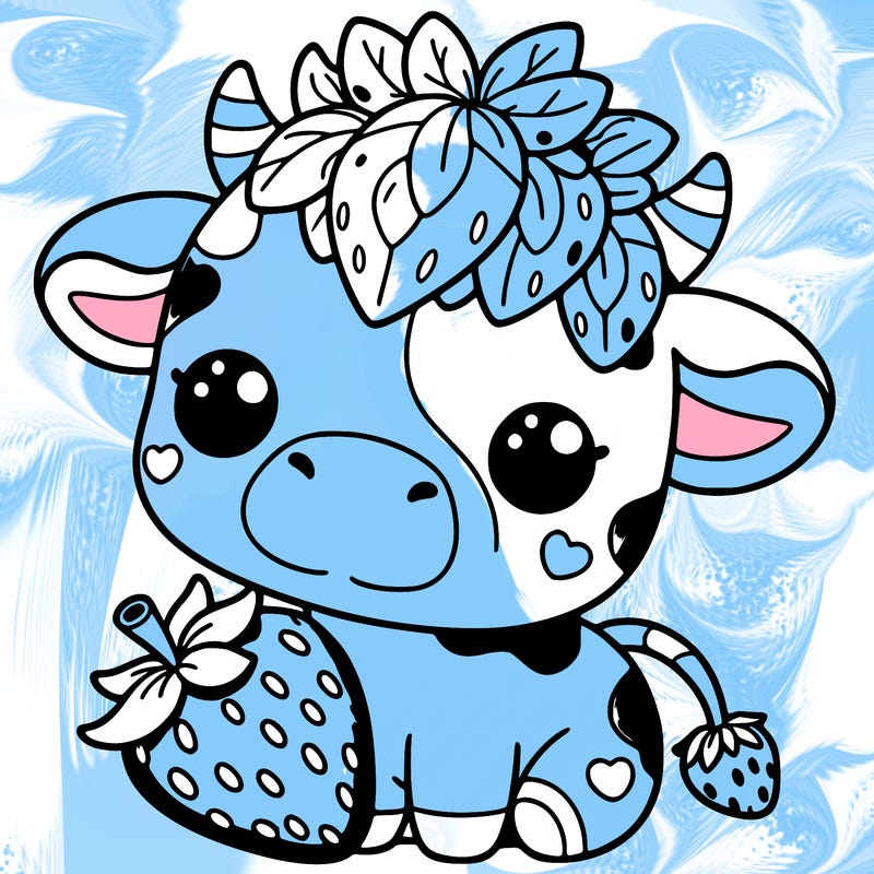cute strawberry cow