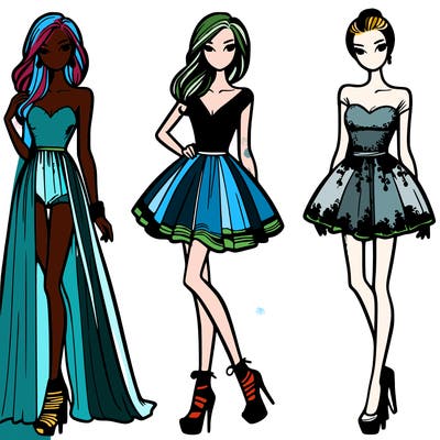fashion models dresses