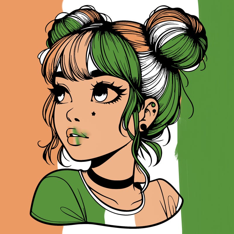 realistic girl with spacebuns