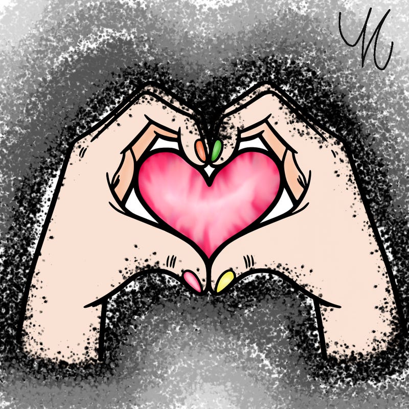 two hands make a heart
